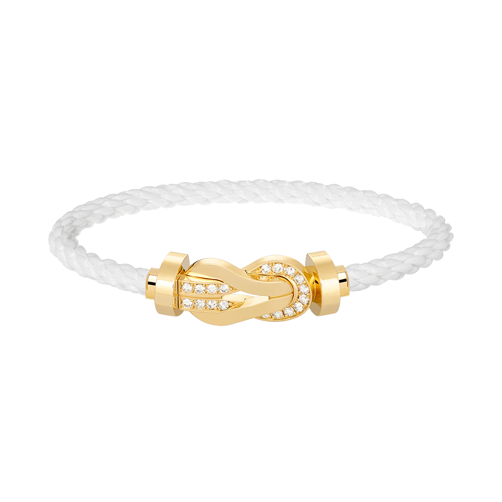 [Stellar Jewelry]CHANCE LARGE 8 FIGURE BUCKLE HALF DIAMOND BRACELET GOLD