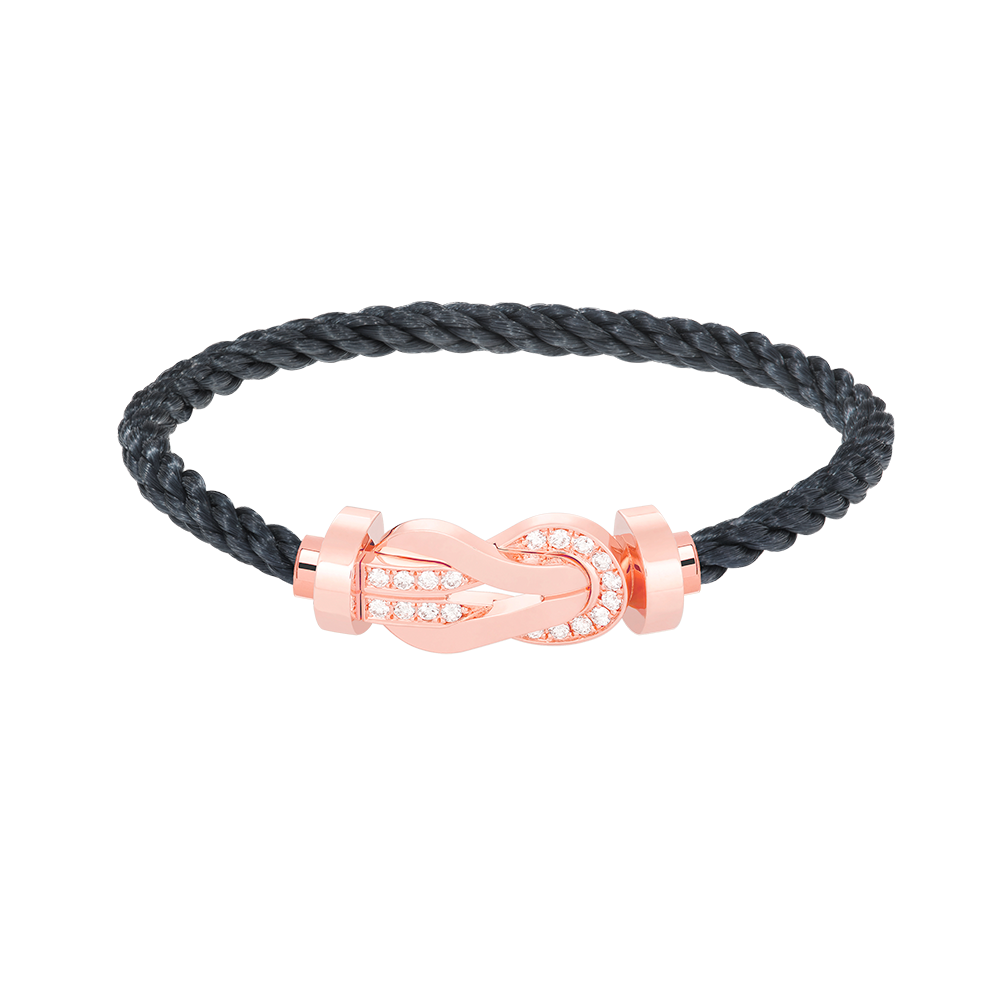 [Stellar Jewelry]CHANCE LARGE 8 FIGURE BUCKLE HALF DIAMOND BRACELET ROSE GOLD