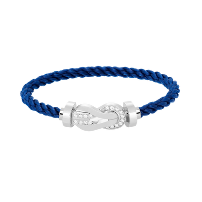 [Stellar Jewelry]CHANCE LARGE 8 FIGURE BUCKLE HALF DIAMOND BRACELET SILVER