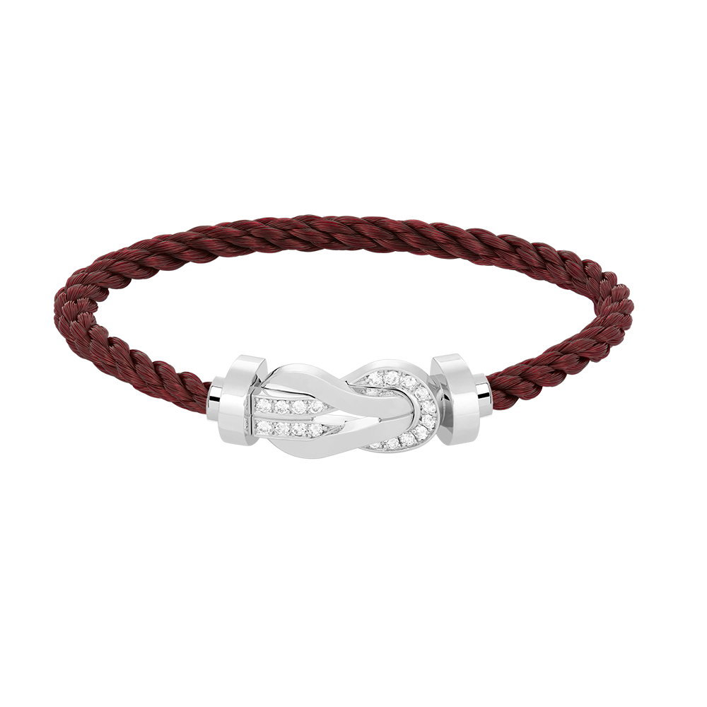 [Stellar Jewelry]CHANCE LARGE 8 FIGURE BUCKLE HALF DIAMOND BRACELET SILVER