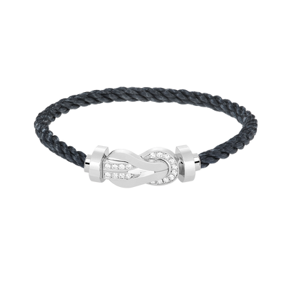 [Stellar Jewelry]CHANCE LARGE 8 FIGURE BUCKLE HALF DIAMOND BRACELET SILVER