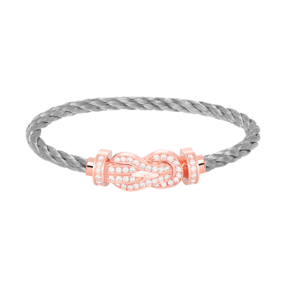 [Stellar Jewelry]CHANCE LARGE 8 FIGURE BUCKLE FULL DIAMOND BRACELET ROSE GOLD