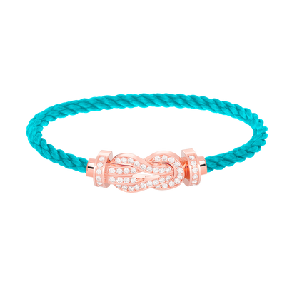 [Stellar Jewelry]CHANCE LARGE 8 FIGURE BUCKLE FULL DIAMOND BRACELET ROSE GOLD