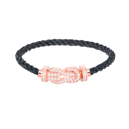 [Stellar Jewelry]CHANCE LARGE 8 FIGURE BUCKLE FULL DIAMOND BRACELET ROSE GOLD