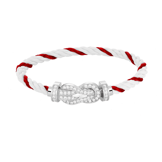 [Stellar Jewelry]CHANCE LARGE 8 FIGURE BUCKLE FULL DIAMOND BRACELET SILVER