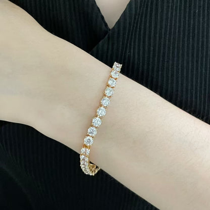[Stellar Jewelry]TENNIS BRACELET WITH FULL DIAMOND SETTING