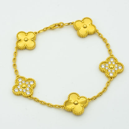 [Stellar Jewelry] CLOVER 5 MOTIF LASER BRACELET COLLECTION
