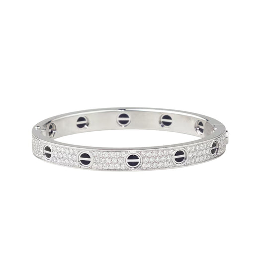 [Stellar Jewelry]LOVE BRACELET 6.1MM DIAMOND-PAVED CERAMIC