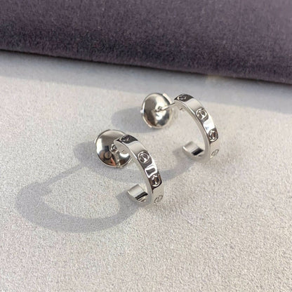 [Stellar Jewelry]LOVE EARRINGS 2.65MM SILVER