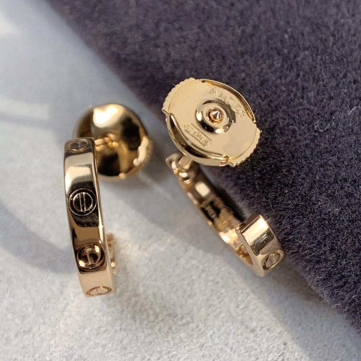 [Stellar Jewelry]LOVE EARRINGS 2.65MM PINK GOLD