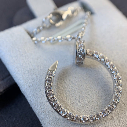 [Stellar Jewelry]JUSTE NECKLACE SILVER DIAMONDS
