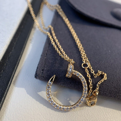 [Stellar Jewelry]JUSTE NECKLACE PINK GOLD DIAMONDS