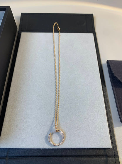 [Stellar Jewelry]JUSTE NECKLACE PINK GOLD DIAMONDS