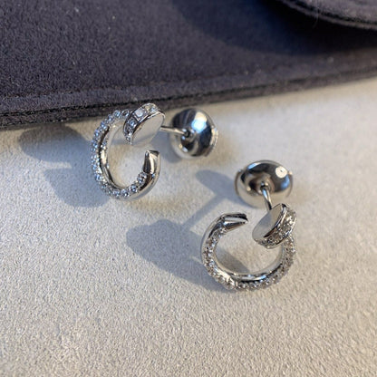[Stellar Jewelry]JUSTE EARRINGS SILVER DIAMONDS