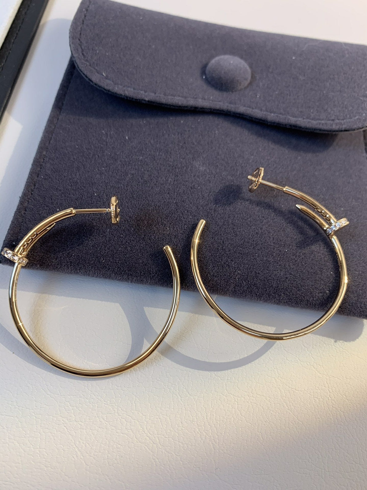 [Stellar Jewelry]JUSTE EARRINGS GOLD DIAMONDS 1.8MM