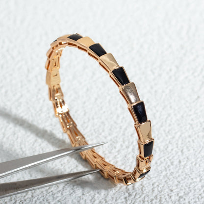 [Stellar Jewelry]SERPENTI BRACELET PINK GOLD ONYX