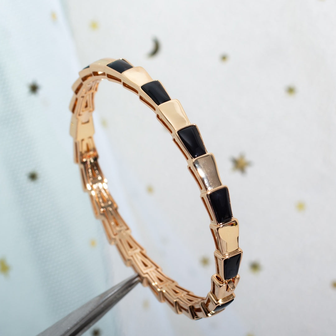 [Stellar Jewelry]SERPENTI BRACELET PINK GOLD ONYX
