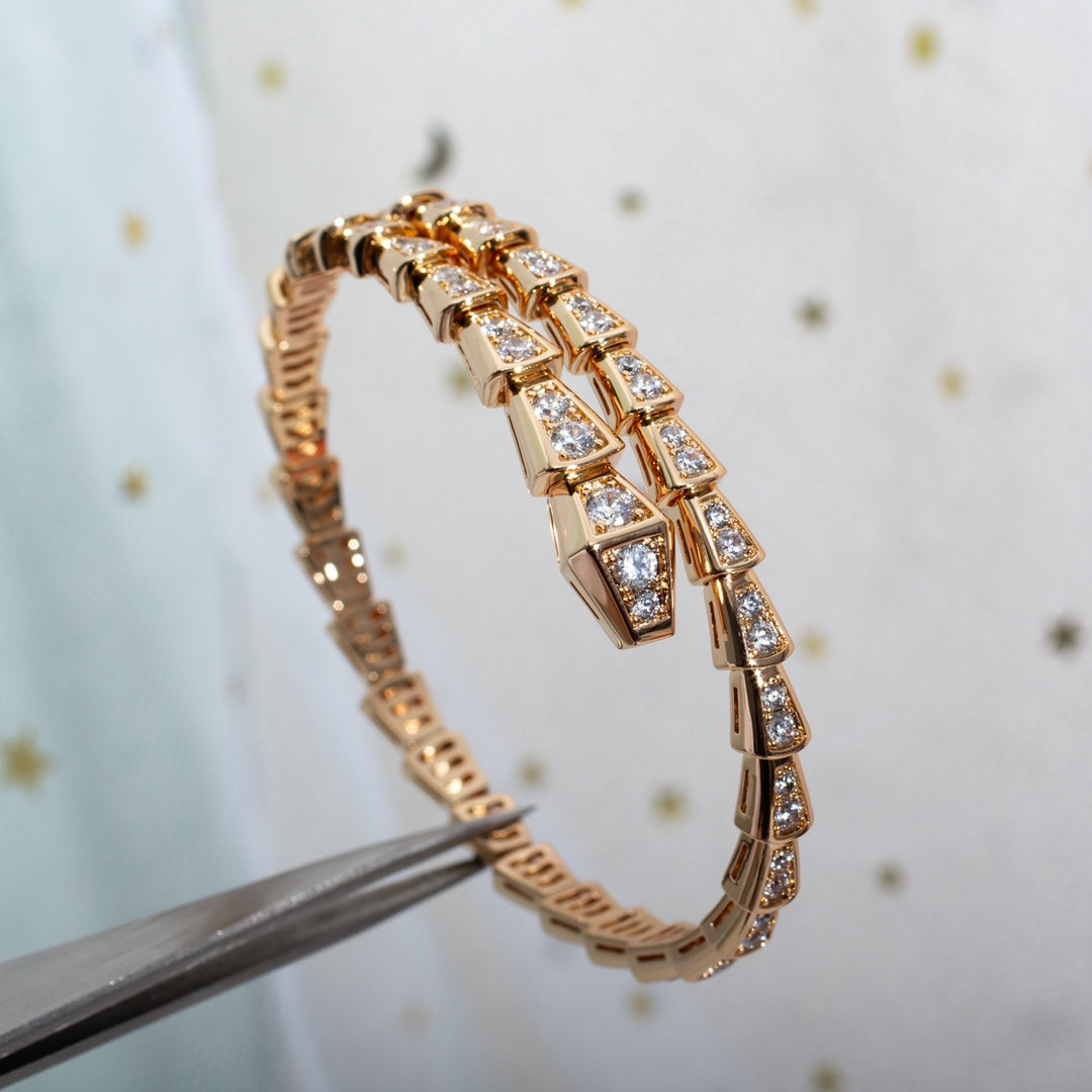 [Stellar Jewelry]SERPENTI BRACELET 6.8MM PINK GOLD DIAMOND
