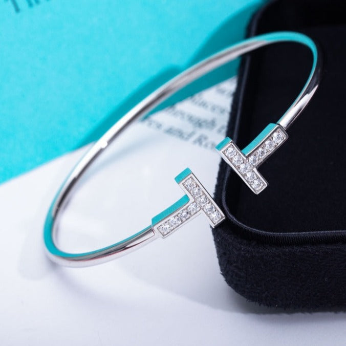 [Stellar jewels]T BRACELET 1.8MM DIAMOND SILVER