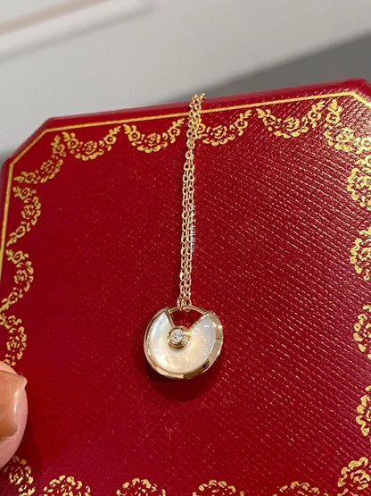 [Stellar Jewelry]AMULETTE ROSE GOLD MOP NECKLACE