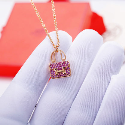 [Stellar Jewelry]CONSTANCE PEDANT PURPLE DIAMOND NECKLACE