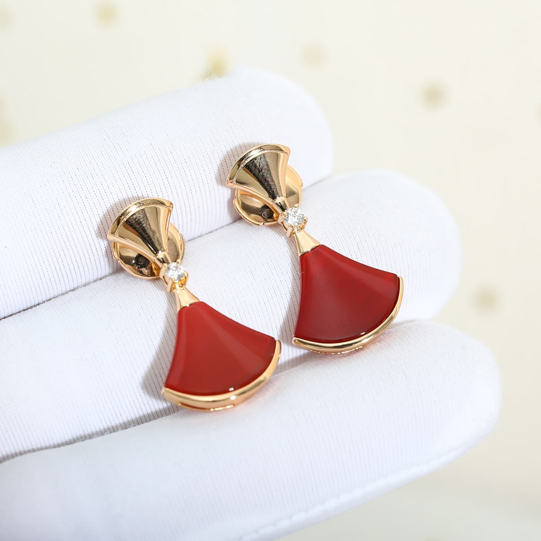 [Stellar Jewelry]DREAM Carnelian PINK GOLD EARRINGS