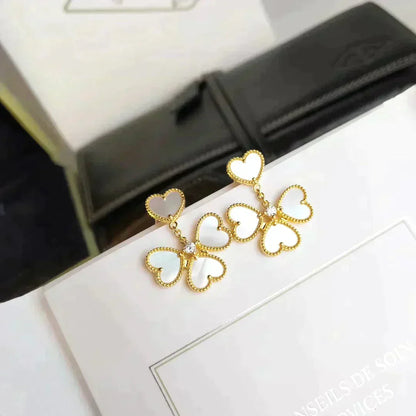 [Stellar Jewelry]CLOVER SWEET WHITE MOP EARRINGS