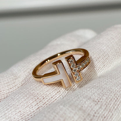 [Stellar jewels]T WIRE MOP DIAMOND RING PINK GOLD