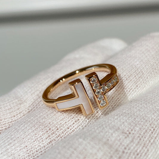 [Stellar jewels]T WIRE MOP DIAMOND RING PINK GOLD