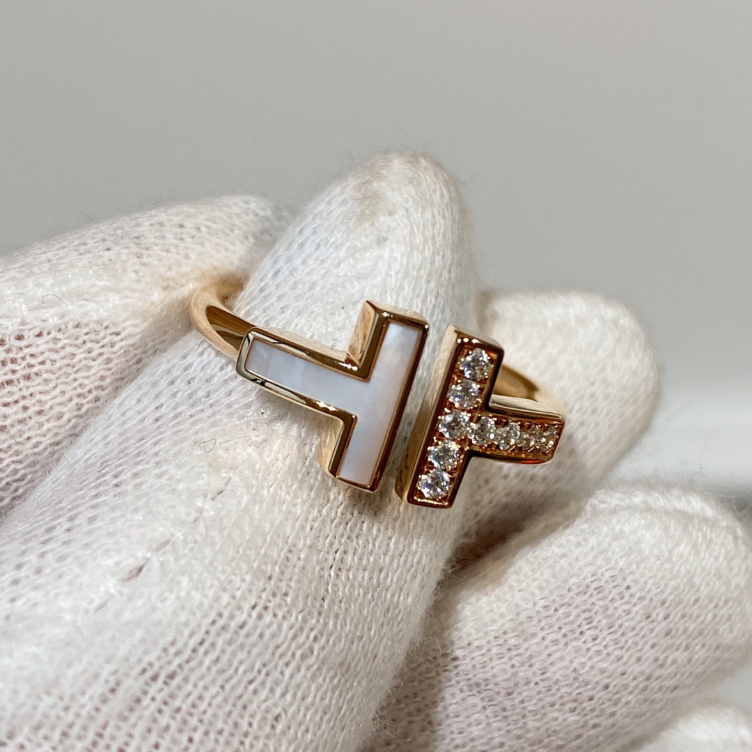 [Stellar jewels]T WIRE MOP DIAMOND RING PINK GOLD