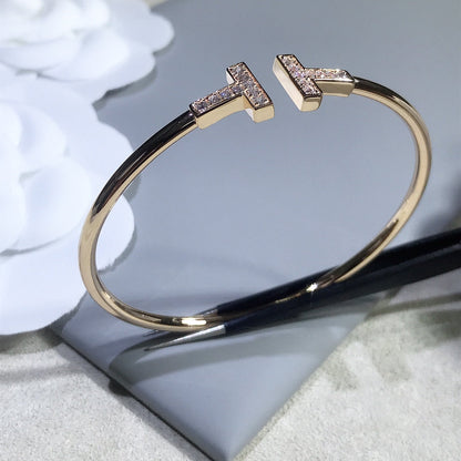 [Stellar jewels]T BRACELET PINK GOLD 1.8MM DIAMOND
