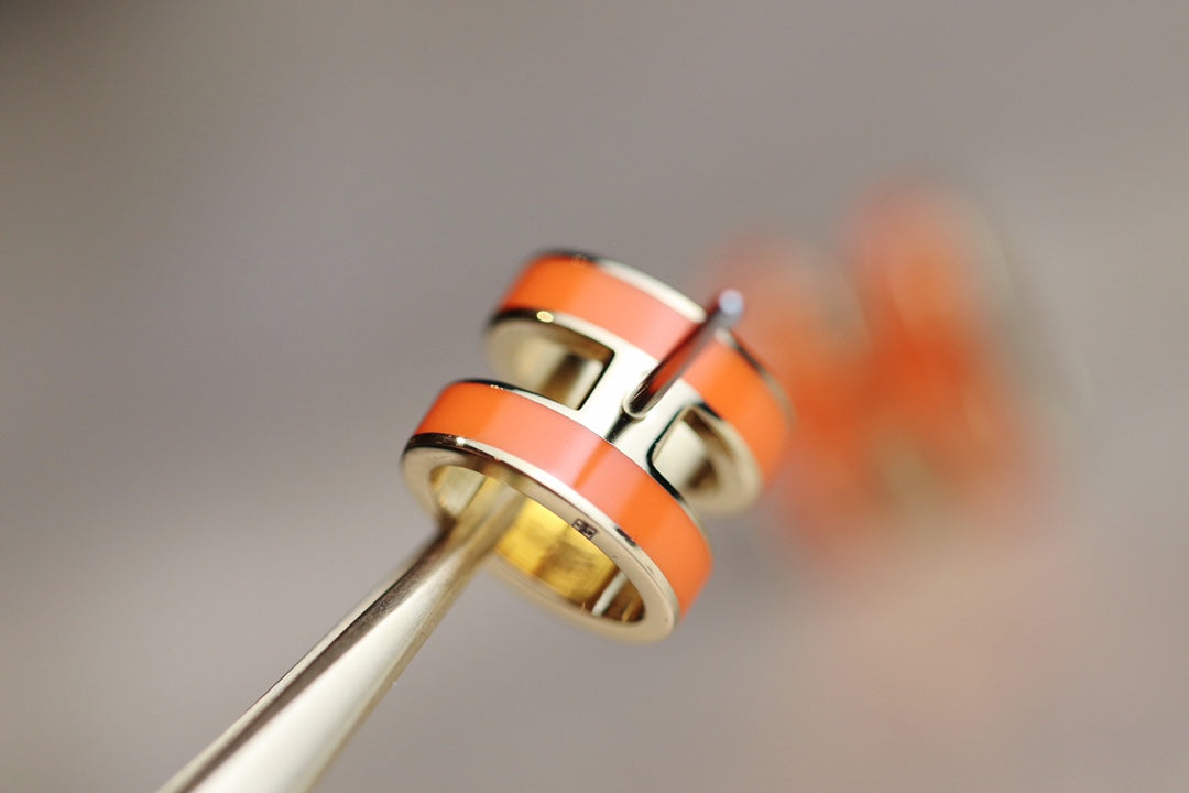 [Stellar Jewelry]MINI POP H EARRINGS ORANGE
