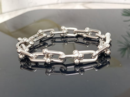 [Stellar jewels]HARDWEAR BRACELET PINK GOLD AND SILVER DIAMOND