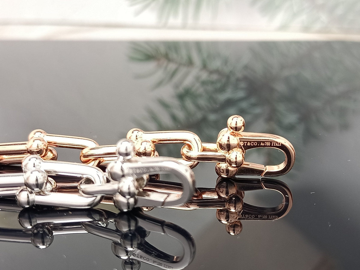 [Stellar jewels]HARDWEAR BRACELET PINK GOLD AND SILVER DIAMOND