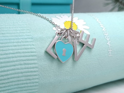 [Stellar jewels]LOVE TEXT PEDANT NECKLACE