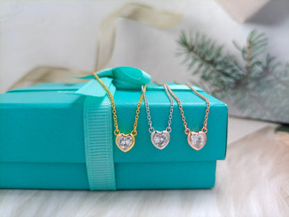 [Stellar jewels]HEART BIG DIAMOND NECKLACE