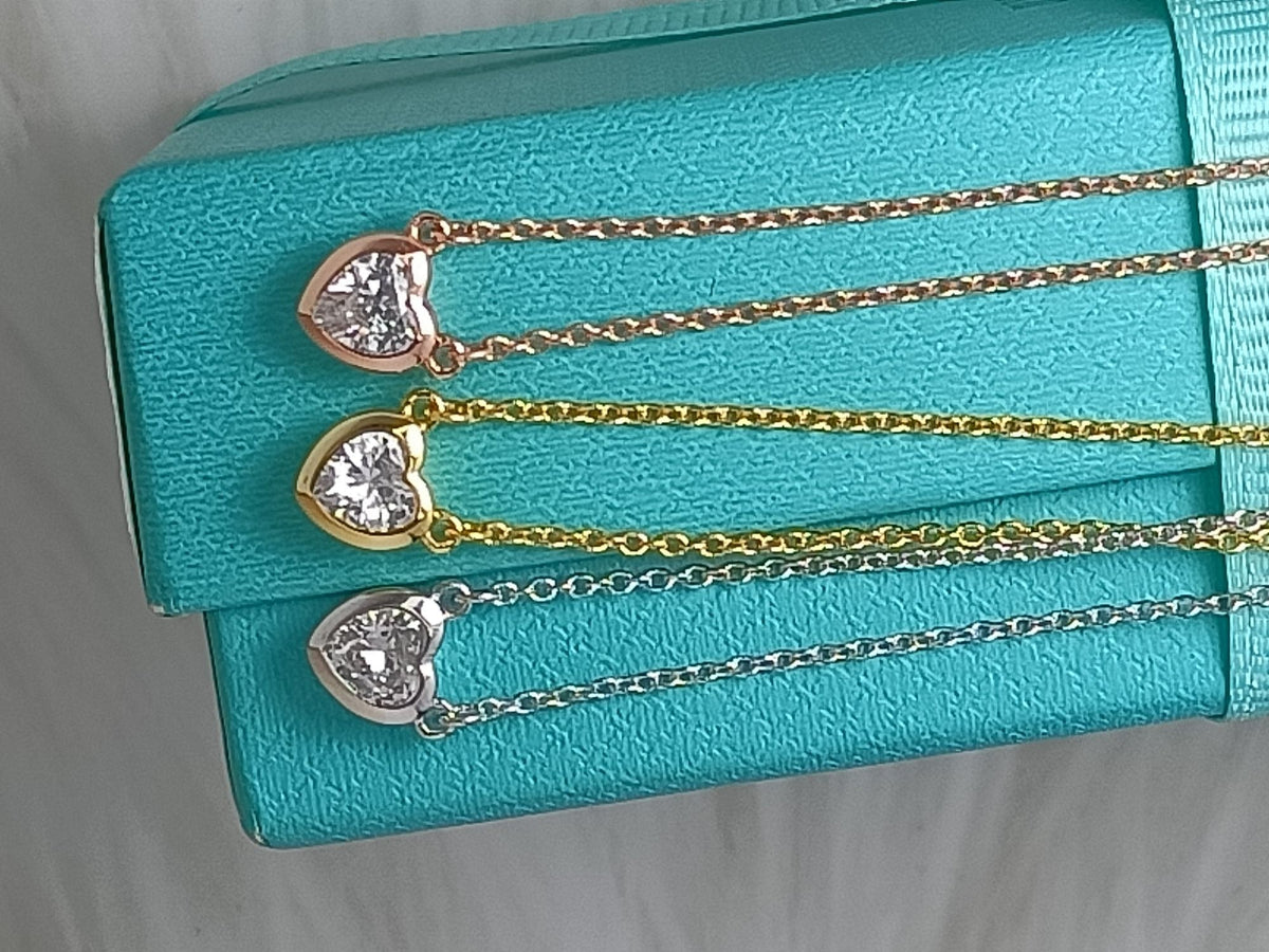 [Stellar jewels]HEART BIG DIAMOND NECKLACE