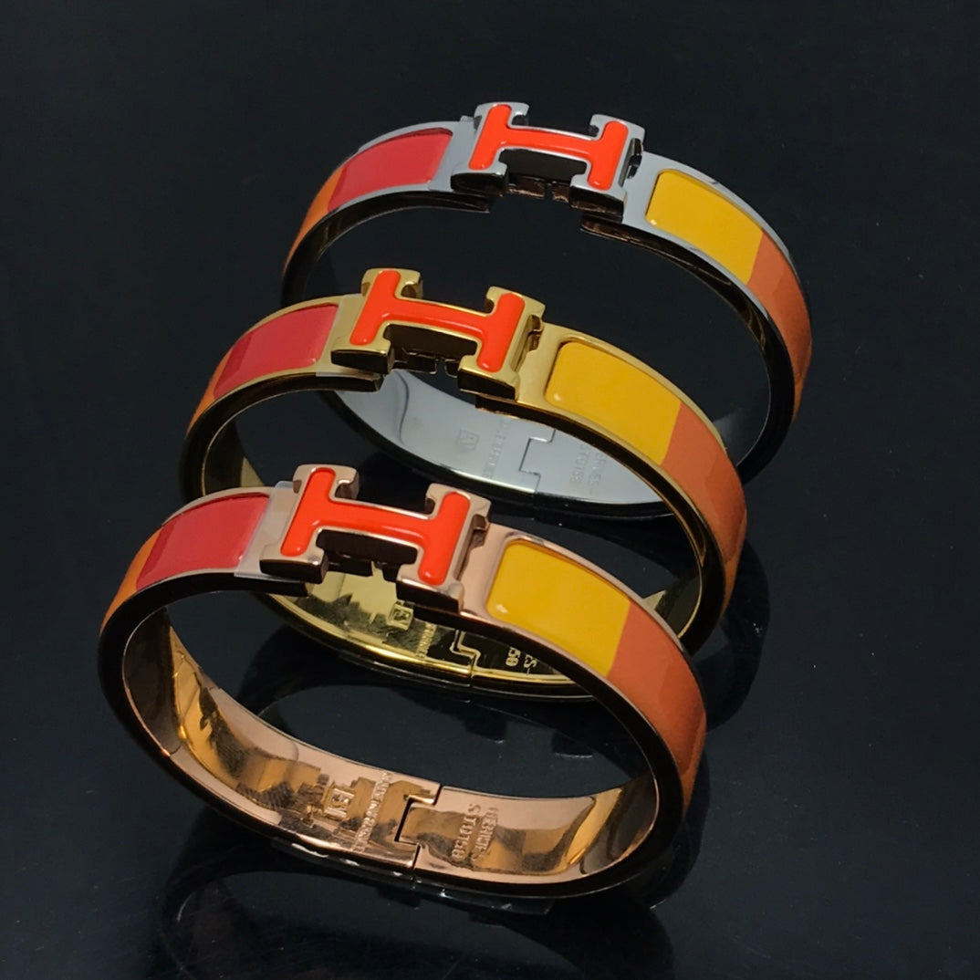 [Stellar Jewelry]H BRACELET ORANGE RAINBOW CERAMIC