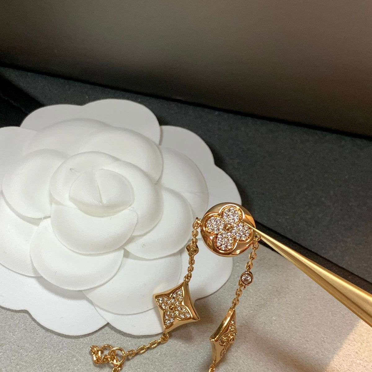 [Stellar Jewelry]STAR AND SUN 4 MOTIFS GOLD DIAMONDS BRACELET