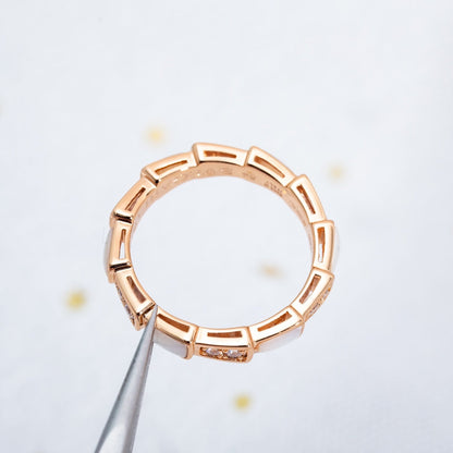 [Stellar Jewelry]SERPENTI RING PINK GOLD DIAMOND MOP 3MM