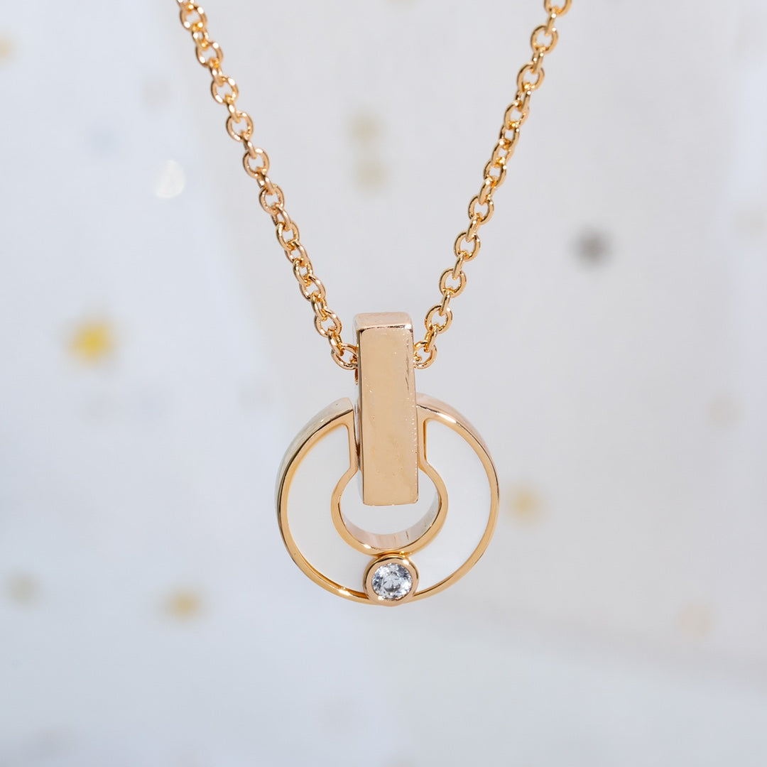[Stellar Jewelry]GARI NECKLACE PINK GOLD MOP