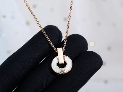 [Stellar Jewelry]GARI NECKLACE PINK GOLD MOP