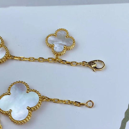 [Stellar Jewelry]MAGIC CLOVER MOP GOLD BRACELET 5 MOTIFS