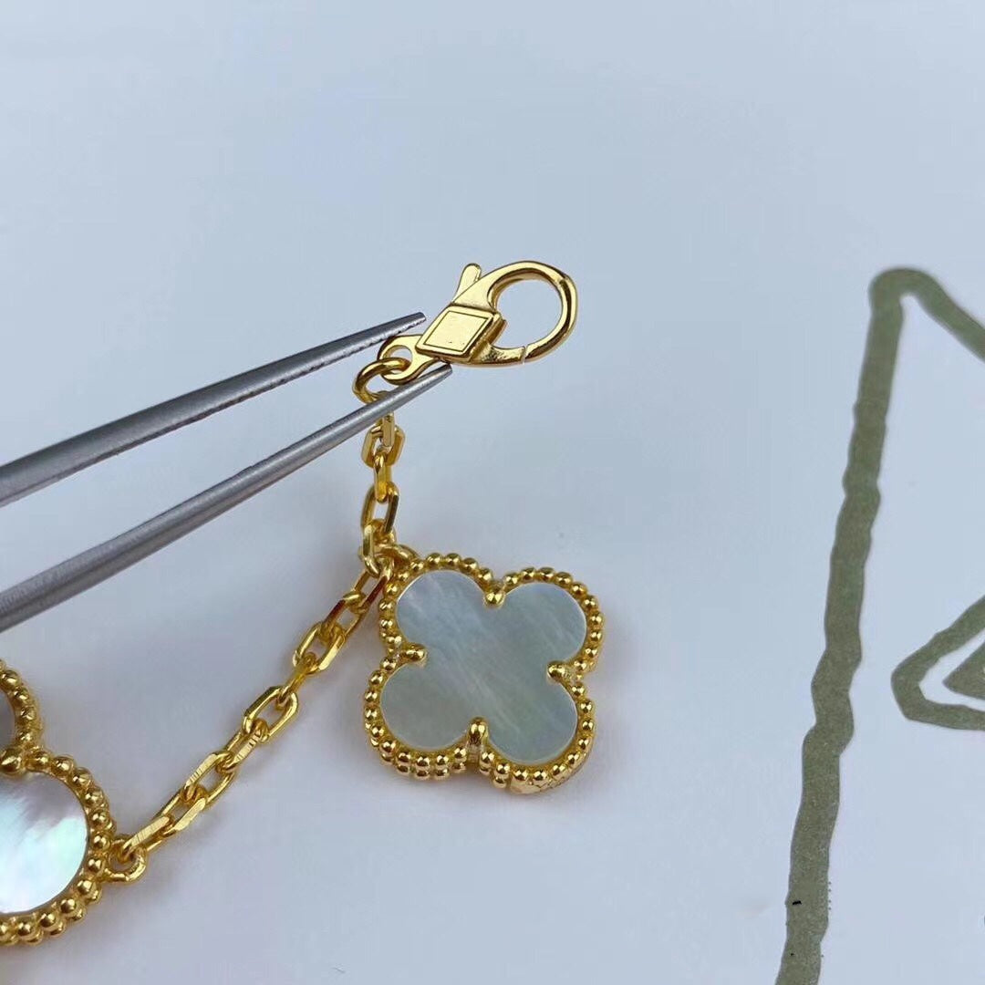 [Stellar Jewelry]MAGIC CLOVER MOP GOLD BRACELET 5 MOTIFS