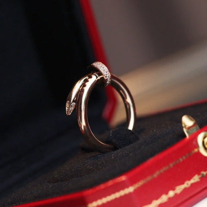 [Stellar Jewelry]JUSTE RING 2.65MM PINK GOLD DIAMOND
