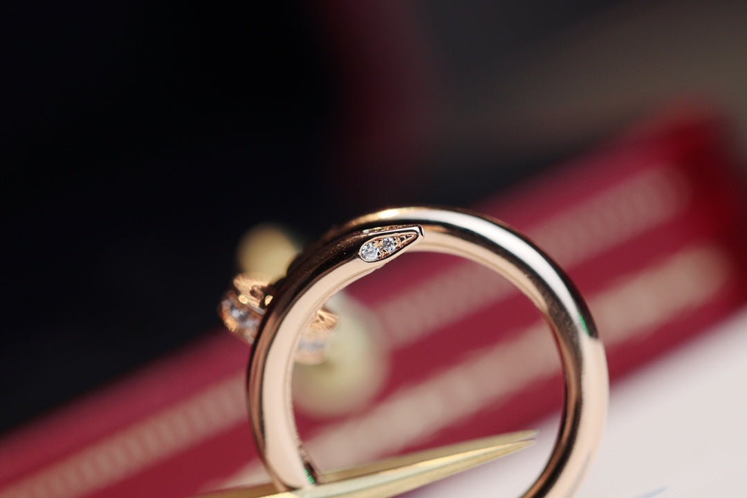 [Stellar Jewelry]JUSTE RING 2.65MM PINK GOLD DIAMOND