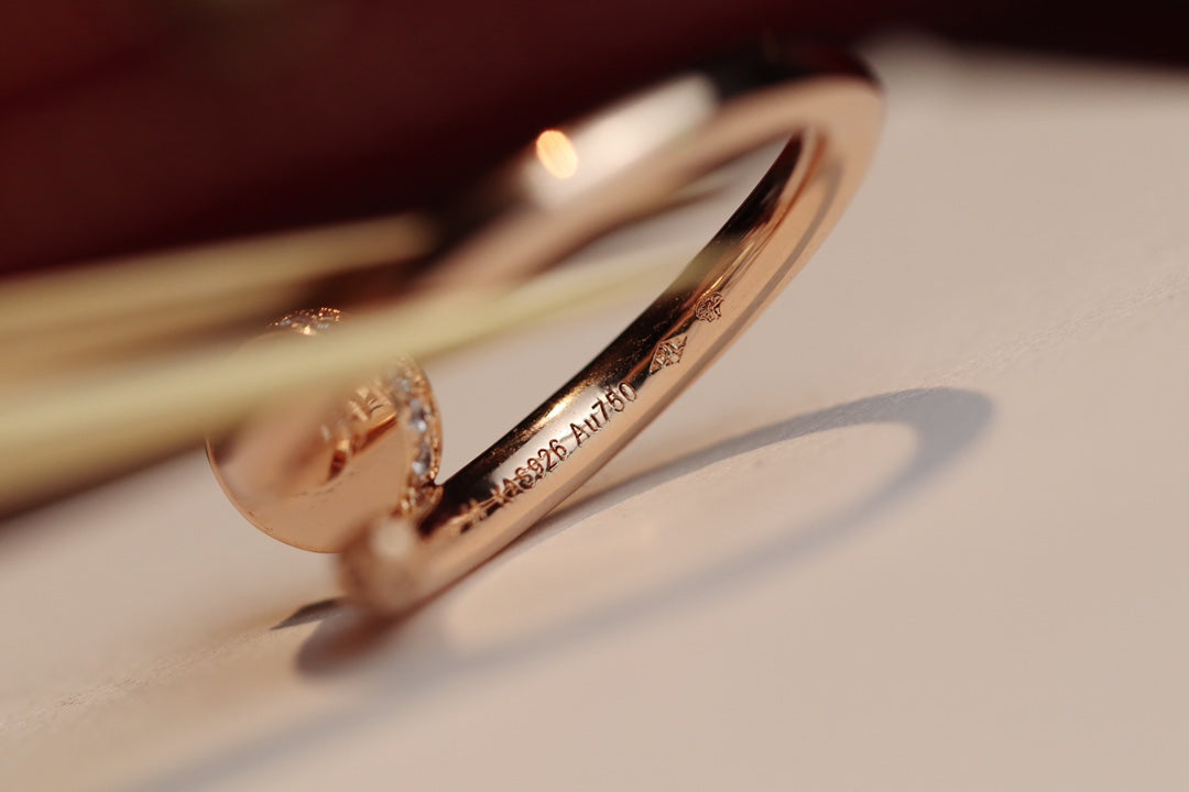 [Stellar Jewelry]JUSTE RING 2.65MM PINK GOLD DIAMOND