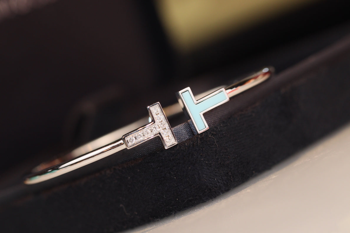 [Stellar jewels]T BRACELET 1.8MM TURQUOISE DIAMOND SILVER