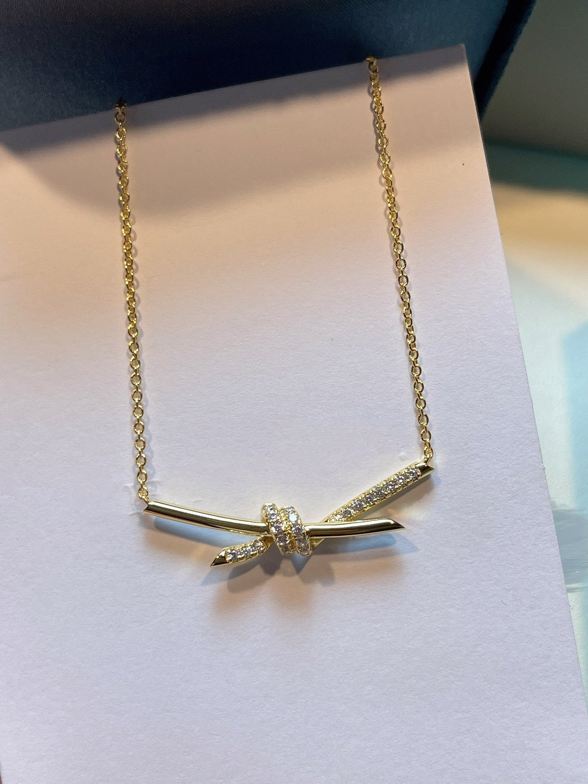 [Stellar jewels]KNOT NECKLACE GOLD DIAMONDS