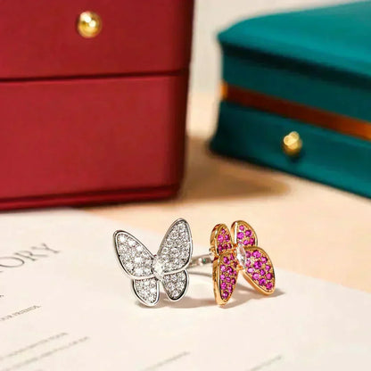 [Stellar Jewelry]TWIN BUTTERFLY DIAMOND RING